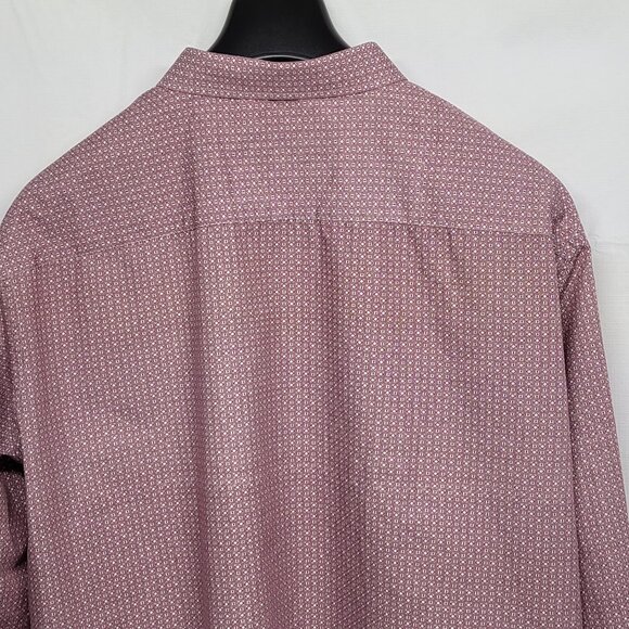 Johnston & Murphy Shirt Button Up Mens 3XL Flip Cuff Long Sleeve Geometric - Picture 10 of 15